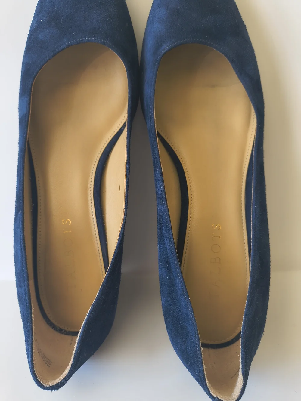 Talbots Lacey Navy Suede Wedge - Classic Women's Shoe - Picture 2 of 7